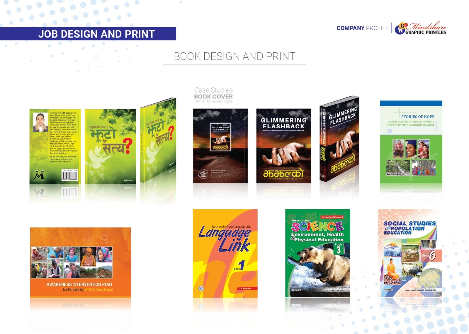 Book cover and layout design